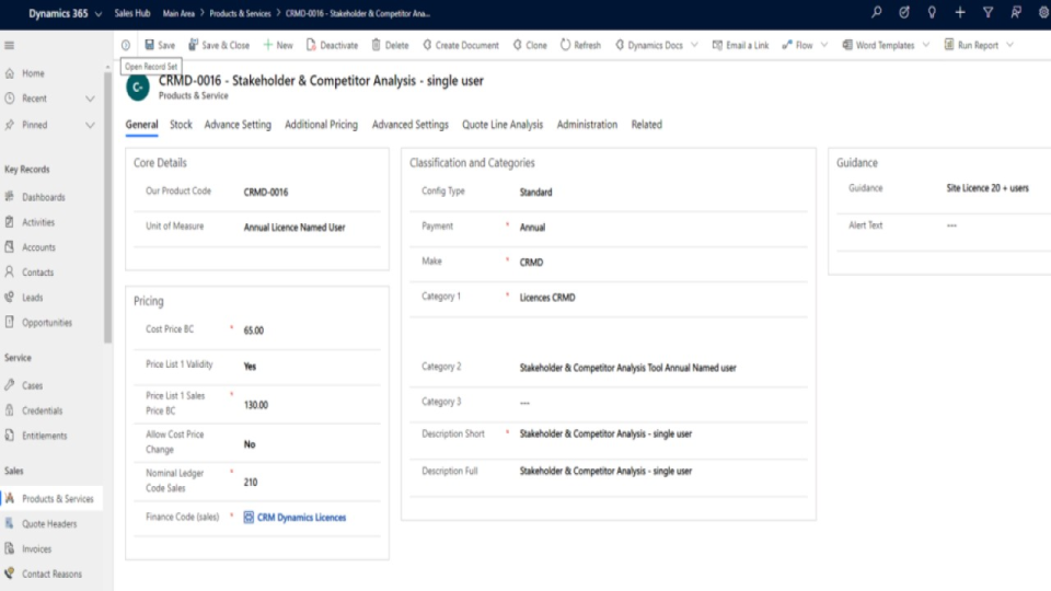 screenshot of Quote Manager CPQ